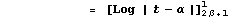              =   [Log | t - α |] _ (2β + 1)^1